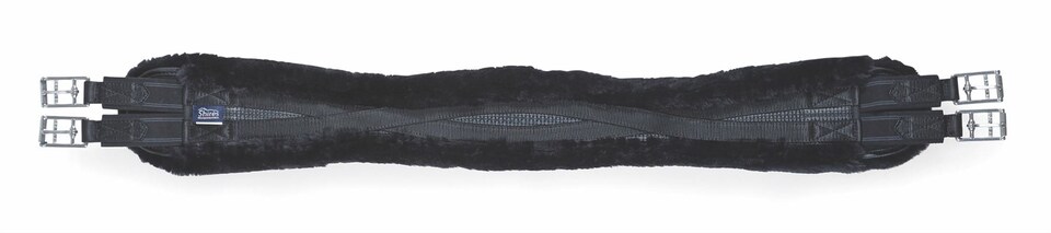 image 1 of Shires Performance Supafleece Contour Girth - Elastic | Brown | Size: 60
Colour: Brown