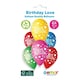 image 2 of Assorted Colour Happy Birthday Love Heart Latex Balloons 33cm / 13 in - Pack of 6