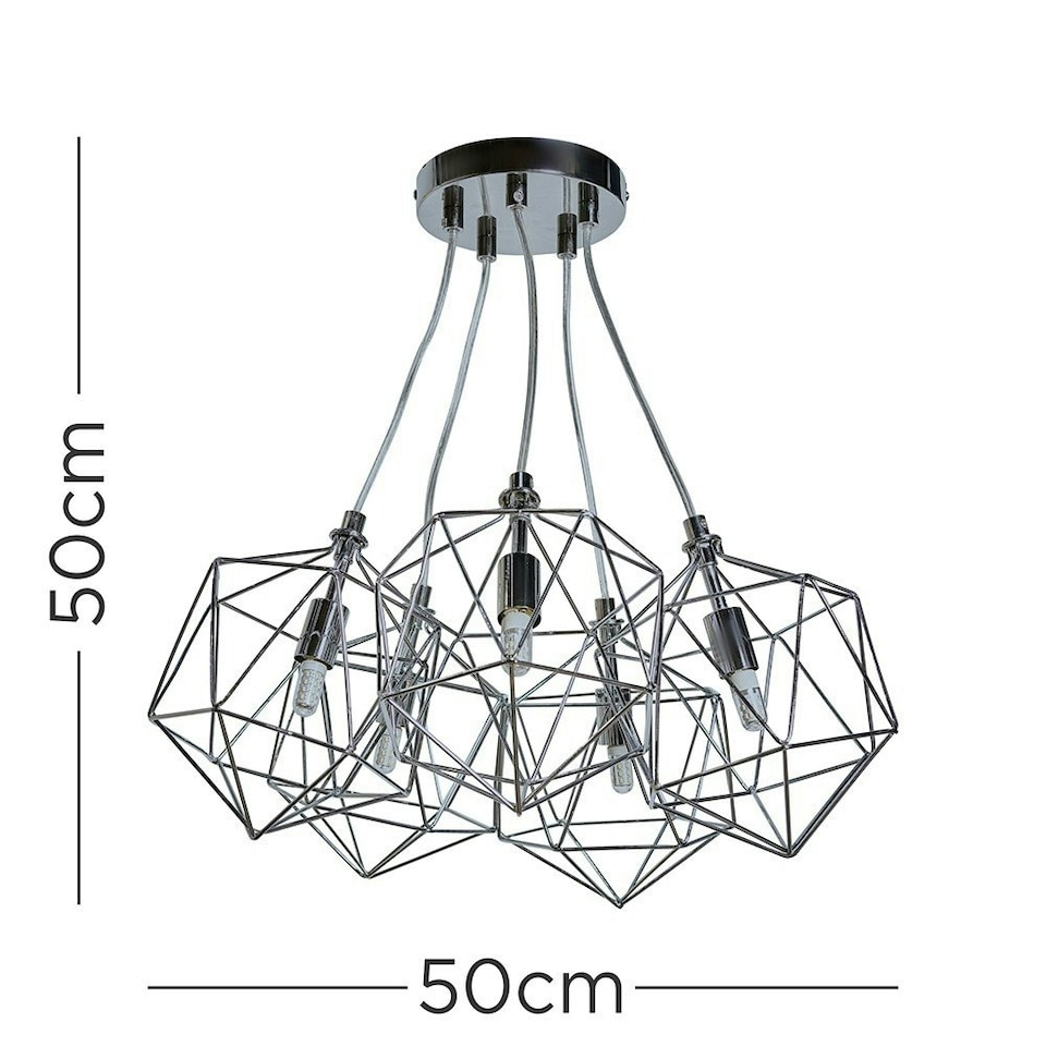 image 1 of ValueLights Jerome Polished Silver Pendant Light and G9 Capsule LED 3W Warm White 3000K Bulb