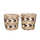 image 2 of KitchenCraft Water Hyacinth Planters, Set of 2, Striped Design