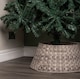 image 3 of 40/58cm Samuel Alexander Medium KD Plastic Wicker Rattan Woven Christmas Tree Skirt in Grey