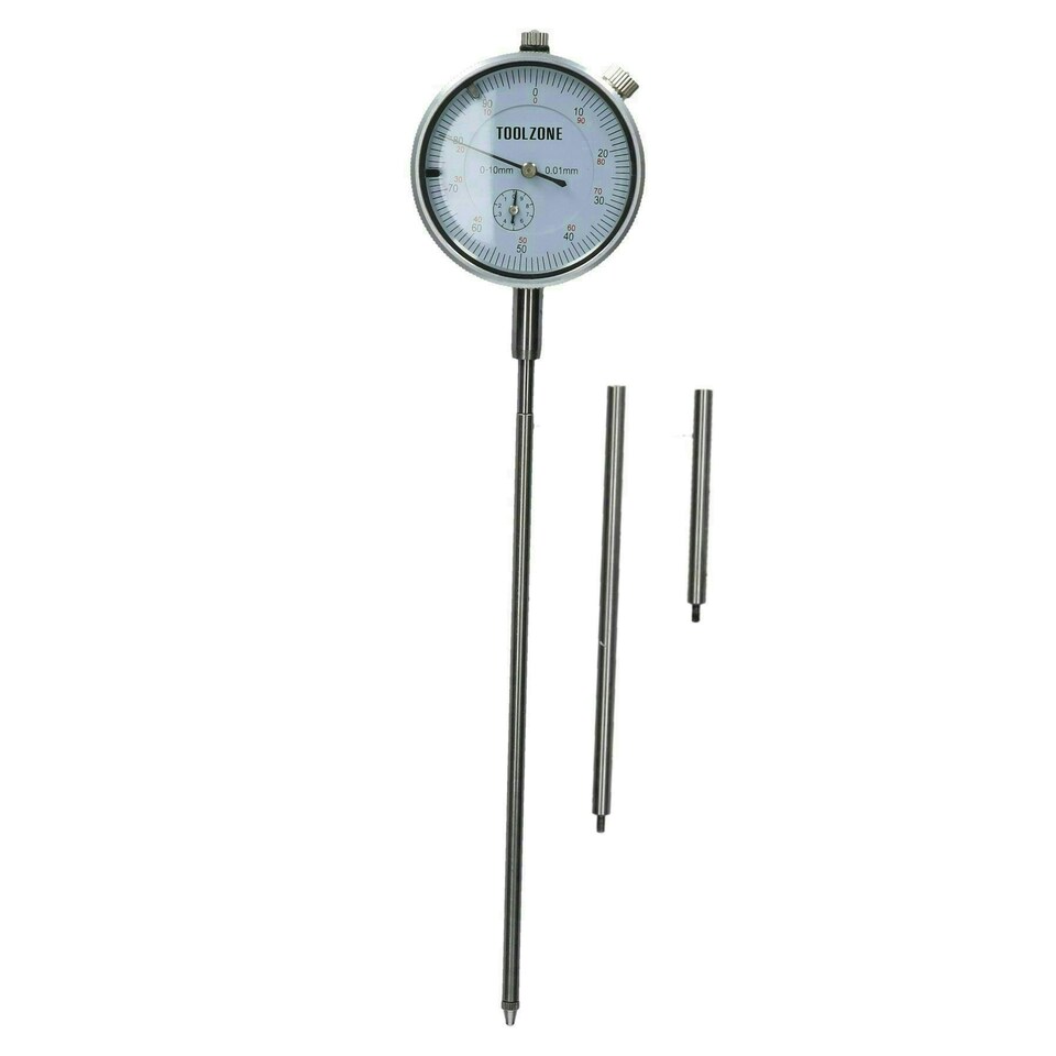 image 1 of Extra Long Dial Test Indicator DTI Clock Guage Measuring Precision Plunge Probe