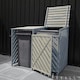 image 9 of Wooden Double Wheelie Bin Storage - Grey