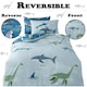 image 6 of VELVETIO Sea Dino Shark Duvet Cover Set Single Blue Soft Polycotton Reversible Kids Beddings Blue | Single
