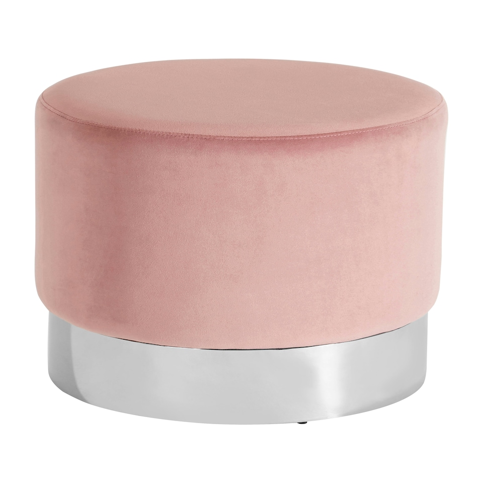image 1 of Interiors by Premier Vogue Pink Velvet Round Stool