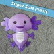 image 5 of Axolotl Soft Toy Cute Plushie Huggable Cuddly Stuffed Toy 15cm Purple