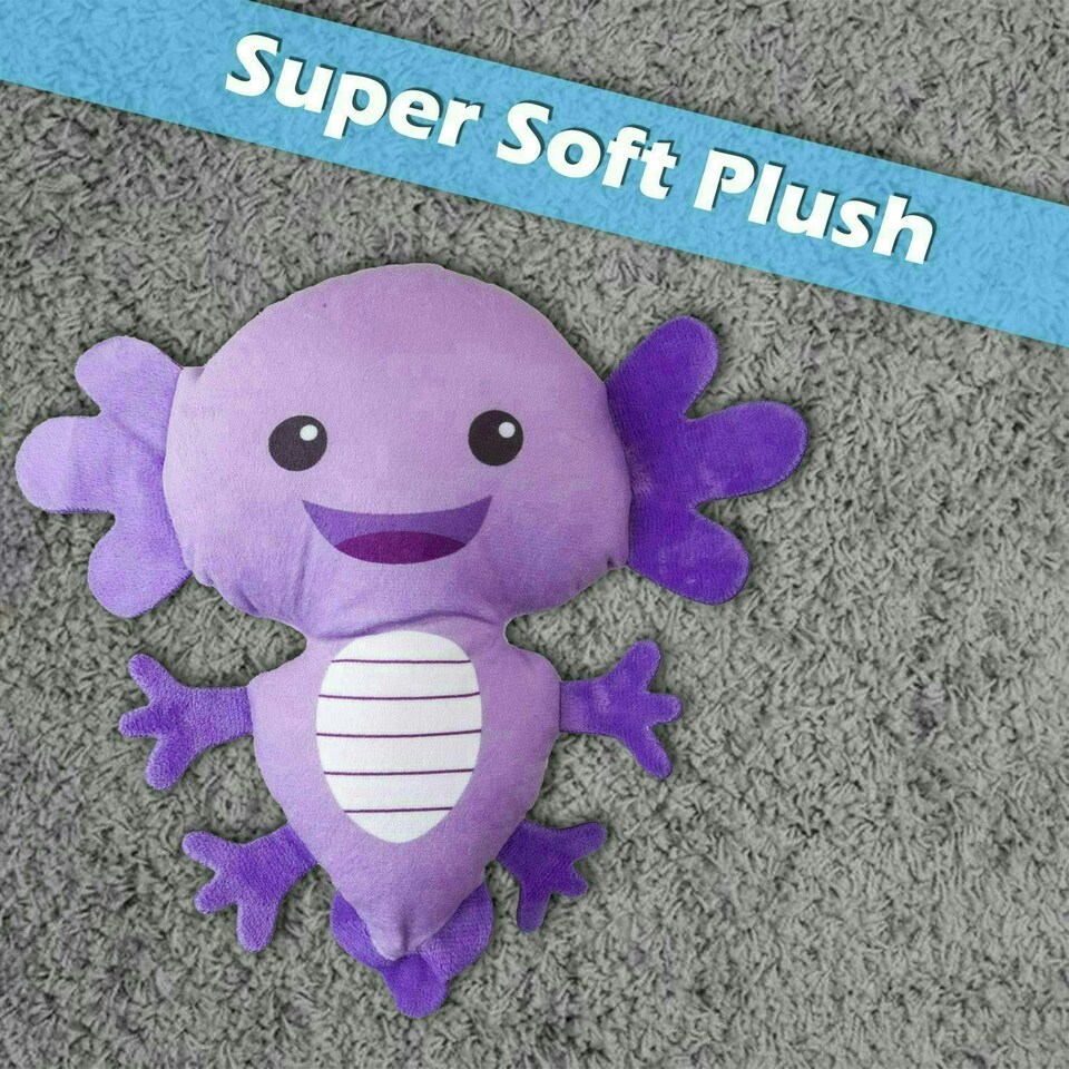 image 1 of Axolotl Soft Toy Cute Plushie Huggable Cuddly Stuffed Toy 15cm Purple