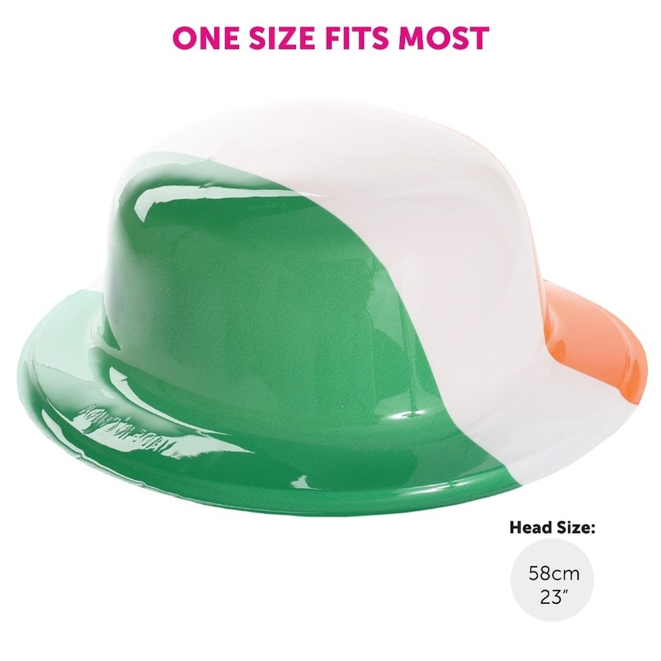 image 1 of 6x Irish Flag Bowler Hat & Bunting Green | One Size