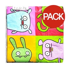 Ugly Dolls 2 Ply Characters Napkins (Pack of 20) - Multicoloured - One Size