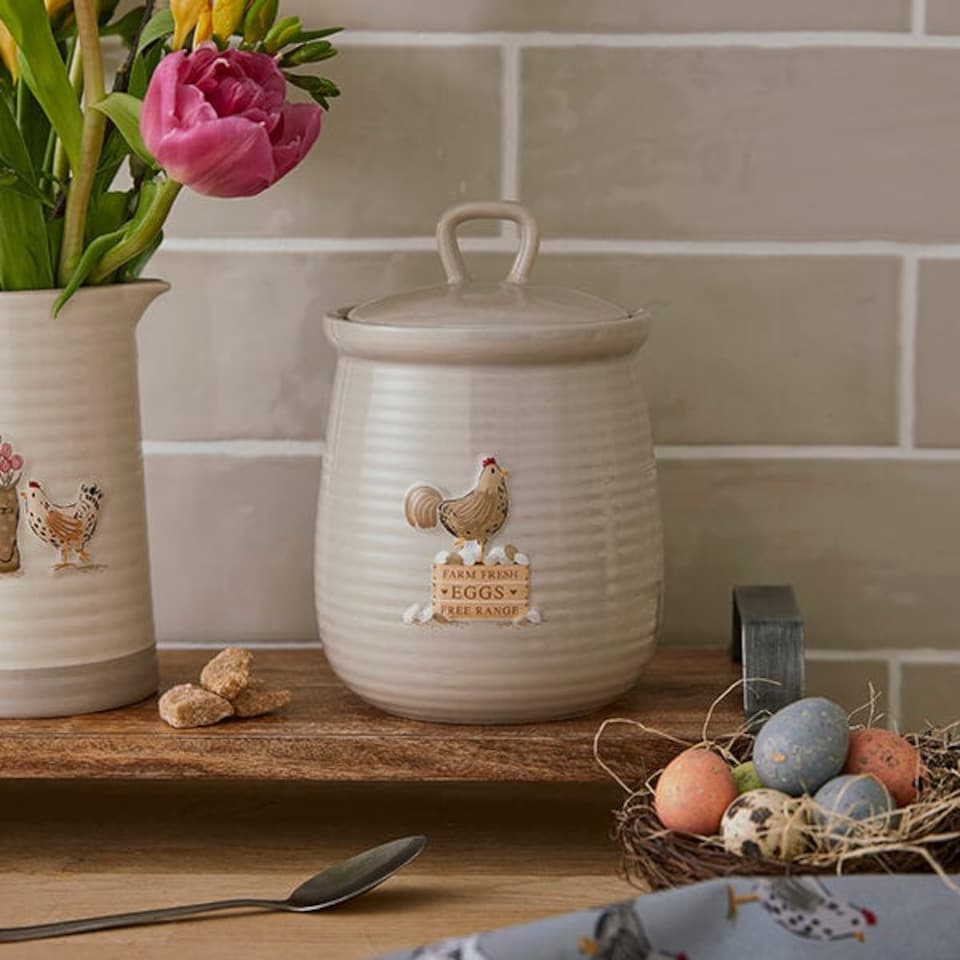 image 1 of Cooksmart Hen House Lane Farm Fresh Eggs Canister