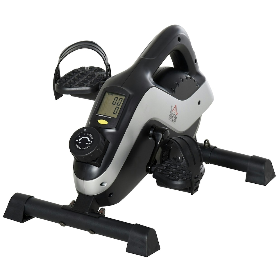 image 1 of HOMCOM Mini Exercise Bike 8 Levels Magnetic Resistance Leg Fitness LCD Display