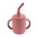 image 1 of Tiny Dining Baby Silicone Training Cup - 170ml - Dusty Rose Pink