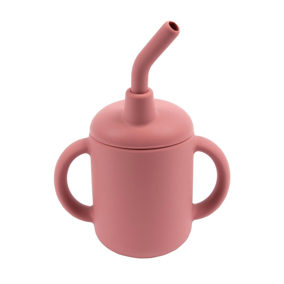 image 1 of Tiny Dining Baby Silicone Training Cup - 170ml - Dusty Rose Pink