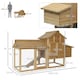 image 2 of PawHut Chicken Coop Hen Cage Small Animal Hutch Nesting Box Outdoor Run Natural