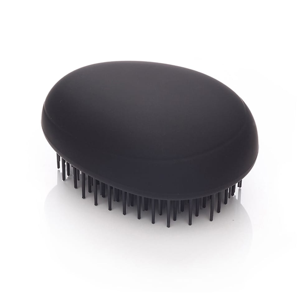image 1 of Kent Brushes Pebble Detangling Brush in Matt Black