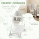 image 2 of COSTWAY Folding Baby High Chair Convertible High Chair Beige