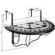 image 5 of Hanging table with mosaic pattern 75x65x62cm | Black | black/white | 1