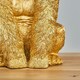 image 1 of ValueLights Gus Painted Gold Table Lamp with Medium Cream Drum Shade and E27 Globe LED 4W Warm White 2700K Bulb