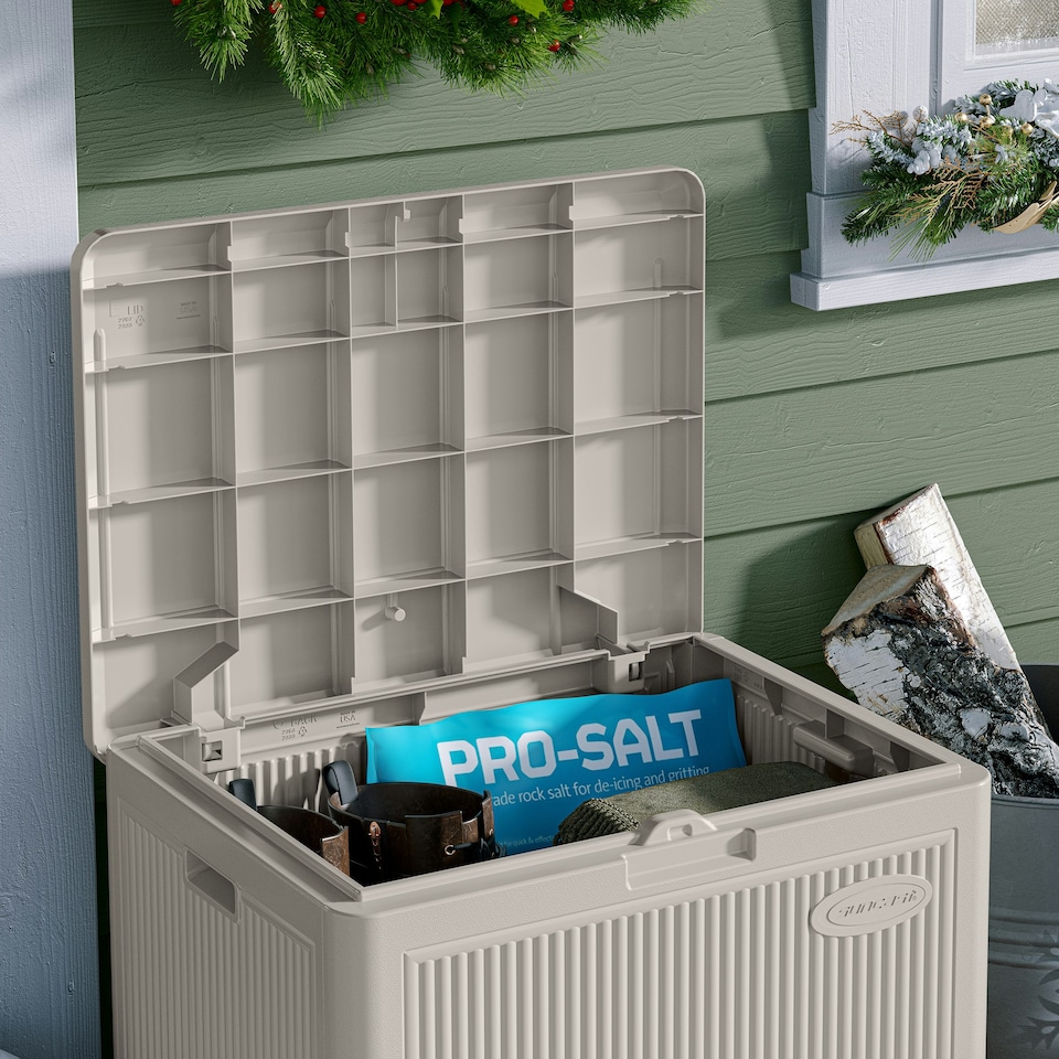 image 1 of Suncast New York 83L Storage Box - French Grey Grey