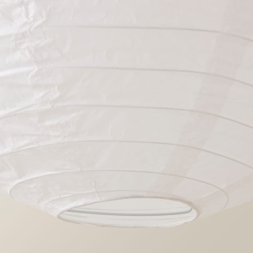 image 1 of ValueLights Isla White Paper Globe Ceiling 40cm Shade and Bulb