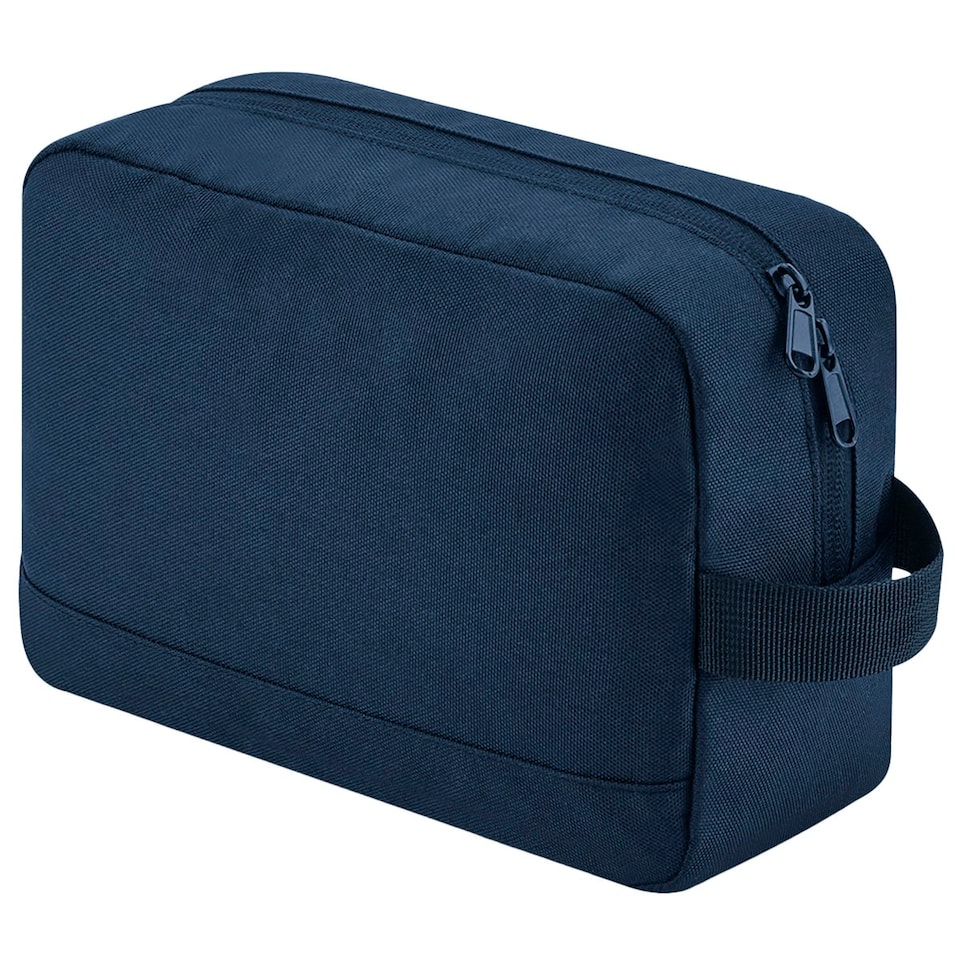 Bagbase Essentials Recycled Toiletry Bag - Navy - One Size Blue