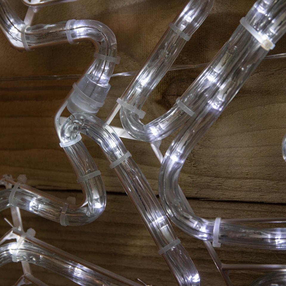 image 1 of 118cm x 46cm Light up Hanging Christmas Star Rope Light with White LEDs