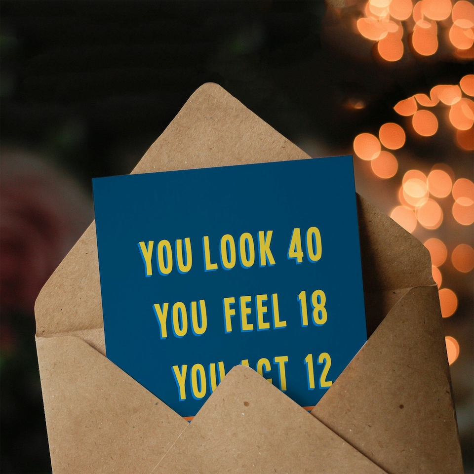 image 1 of Age Math Calculation 70 Year Old Funny Cheeky Birthday Card