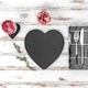 image 5 of Argon Tableware Heart Slate Placemats - 25cm - Pack of 24
