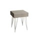 image 1 of CARME Home - Olivia Silver Velvet Padded Stool