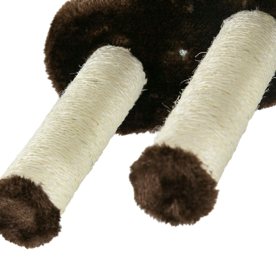 image 1 of PawHut Wall Mounted Cat Tree 4PC Kitten Activity Centre with Sisal, Brown