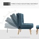 image 3 of HOMCOM Recliner with Ottoman 3-Position Adjustable Reclining Lounger Sofa Chair