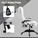 image 6 of Vinsetto Office Chair, Ergonomic Desk Chair with 6-Point Massage and Back Heated, Linen-Feel Fabric Computer Gaming Chair with Arms, Lumbar Support, Cream White