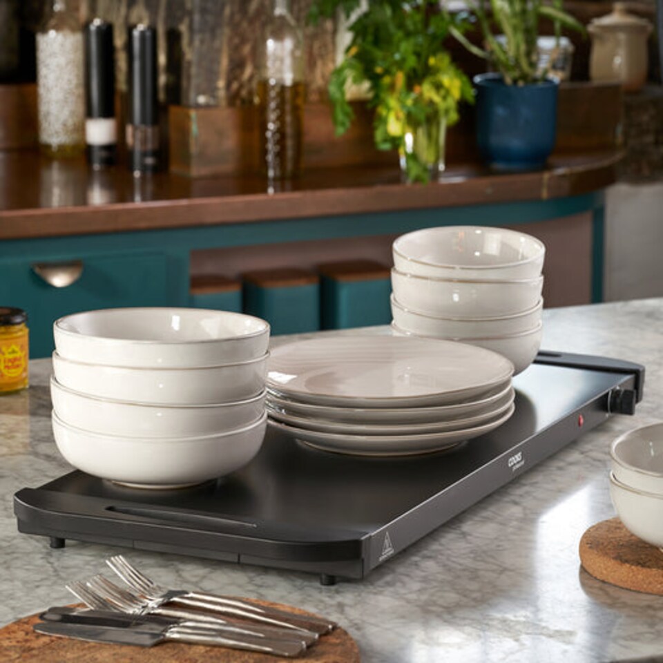 image 1 of Cooks Professional 5-Section Buffet Warmer 9.6L with Hotplate Function | Black | 5-Section