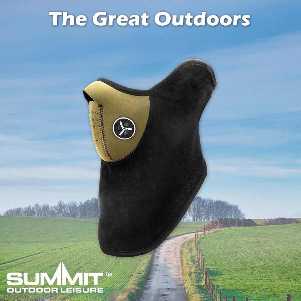 image 1 of PMS Weather Shield Face Mask and Snood Fleece Cold Protection Green