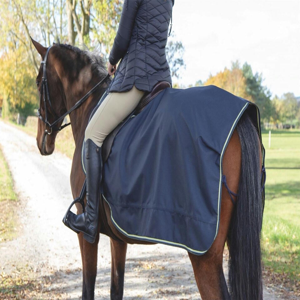 image 1 of Shires Tempest Original Waterproof Exercise Sht Blue | Size: 4ft 6
Colour: Navy Blue