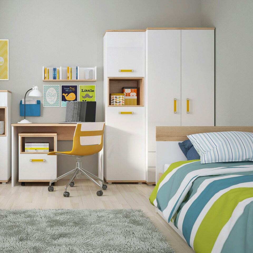 image 1 of 4KIDS 1 Door Desk Mobile with Orange Handles