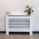 image 1 of JSH Radiator Cover White Horizontal Slat Wood MDF - Medium - 112cm (W) x 81.5cm (H) x 19cm (D) | White
