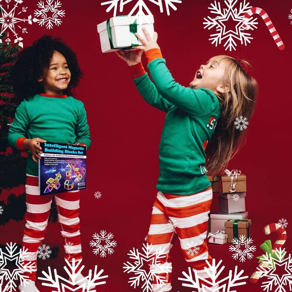 image 1 of Desire Deluxe Magnetic Building Blocks 40pc Construction Toys Set for Kids Game | STEM Creativity Educational Magnets Toy Blocks for Boys Girls Age 3 4 5 6 7 Year Old