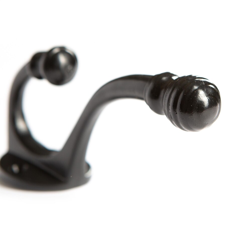 image 1 of Hammer & Tongs Ball End Hat & Coat Hook - W35mm x H135mm - Black