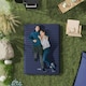 image 2 of Outsunny Double Air Bed Inflatable Mattress, 195 x 140 x 10cm, Blue