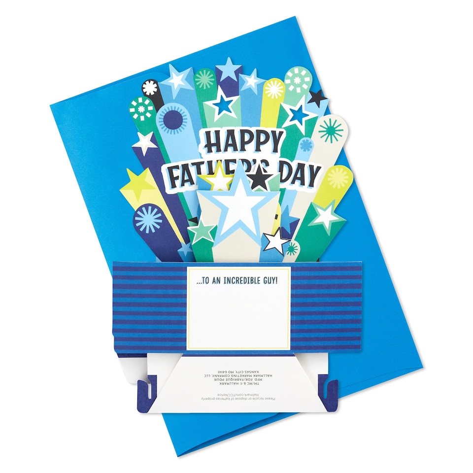 image 1 of Hallmark Musical And Light Up Father's Day Card - 3D Pop-Up Design