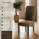 image 2 of Dining Chair - ergonomic seat shape, high backrest, padded, faux leather - Set of 4 Brown | Antique
