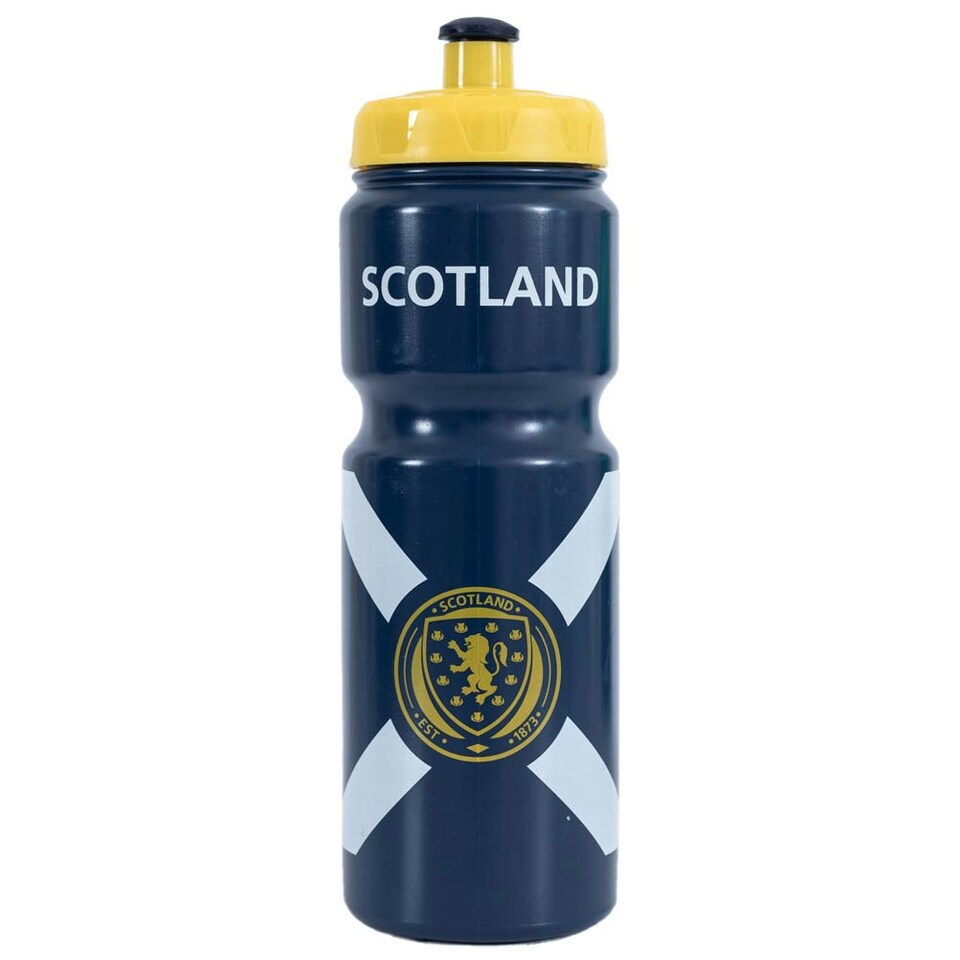 image 1 of Scottish FA Plastic Water Bottle - Navy Blue/Yellow - One Size