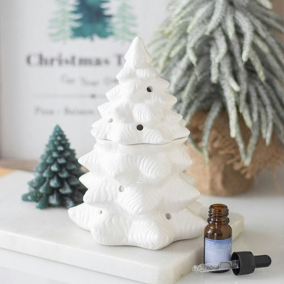 image 1 of White Fir Tree Oil Burner and Wax Warmer