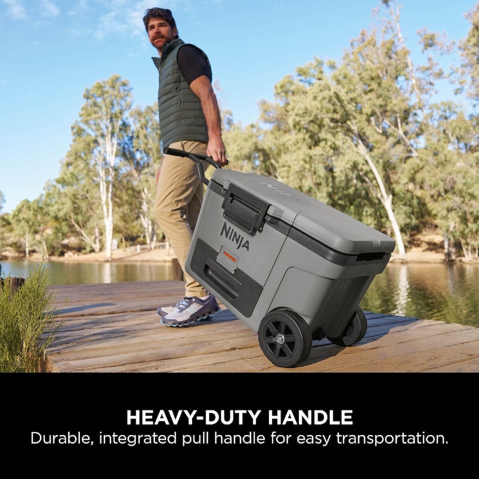 Ninja FrostVault 45QT/42L Wheeled Cooler with Dry Zone, Slate Grey