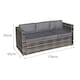 image 3 of Oseasons Malta Rattan 6 Seater Corner Set in Grey