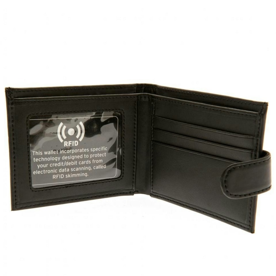 image 1 of Tottenham Hotspur FC Crest Leather RFID Blocking Wallet - Black - One Size