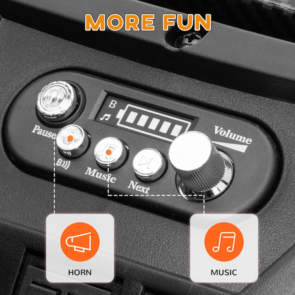 image 1 of AIYAPLAY Kids Electric Ride on Car 2-Seater, 24V Truck UTV with Remote Control, Suspension System, LED Lights, Horn, Music, for 3-8 Years, khaki