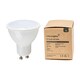 image 1 of ValueLights 10 Pack GU10 White Plastic Spotlight LED 7W Neutral White 4500K 600lm Light Bulb