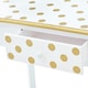 image 5 of Teamson Kids Polka Dot Vanity Table & Stool with Storage, White/Gold